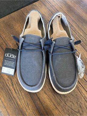 Hey Dude Wendy Canvas Slip-On Shoes in Navy